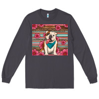 Smoke british bulldog floral serape Long Sleeve Tee - Artiststas