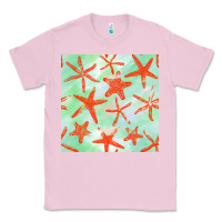 Bubblegum Pink starfish seamless pattern Classic Tee - BundleAndBundleShop