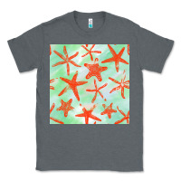 Charcoal Heather starfish seamless pattern Classic Tee - BundleAndBundleShop