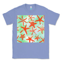 Colony Blue starfish seamless pattern Classic Tee - BundleAndBundleShop