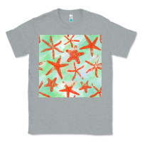 Heather Grey starfish seamless pattern Classic Tee - BundleAndBundleShop