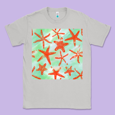 Starfish Seamless Pattern Classic Tee Designed By Bundleandbundleshop