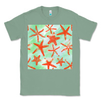 Sage starfish seamless pattern Classic Tee - BundleAndBundleShop