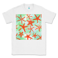 White starfish seamless pattern Classic Tee - BundleAndBundleShop