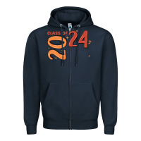 Navy custom class of 2024 name of school font  super sn Zipper Hoodie - MaliasSmallBusiness