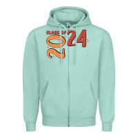 Seafoam custom class of 2024 name of school font  super sn Zipper Hoodie - MaliasSmallBusiness