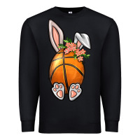 Black Basketball Easter Bunny Premium Sweatshirt - BundleAndBundleShop
