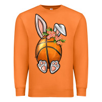 Carrot Basketball Easter Bunny Premium Sweatshirt - BundleAndBundleShop