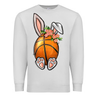 Dove Grey Basketball Easter Bunny Premium Sweatshirt - BundleAndBundleShop