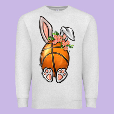 Basketball Easter Bunny Premium Sweatshirt Designed By Bundleandbundleshop