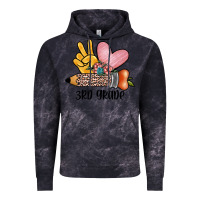 Cloud Black peace love 3rd grade Vintage Hoodie - JahusDesignShop