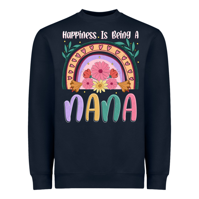 Happiness Is Being A Nana Heavyweight Sweatshirt by JahusDesignShop | Teevron