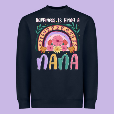 Happiness Is Being A Nana Heavyweight Sweatshirt Designed By Jahusdesignshop