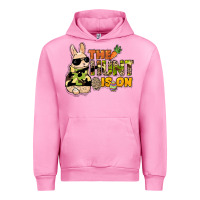 Fuchsia Pink The hunt is on Easter Day Urban Hoodie - HowdyJamesFarm
