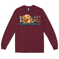 Burgundy love golden retriever Long Sleeve Tee - Artiststas