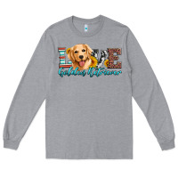 Heather Grey love golden retriever Long Sleeve Tee - Artiststas