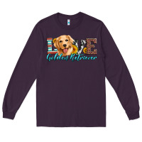 Plum love golden retriever Long Sleeve Tee - Artiststas