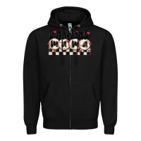Black baseball mama Zipper Hoodie - MaliasSmallBusiness