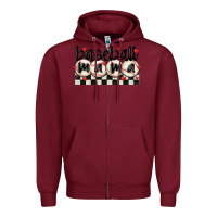 Burgundy baseball mama Zipper Hoodie - MaliasSmallBusiness