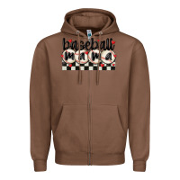 Chestnut baseball mama Zipper Hoodie - MaliasSmallBusiness