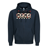 Navy baseball mama Zipper Hoodie - MaliasSmallBusiness