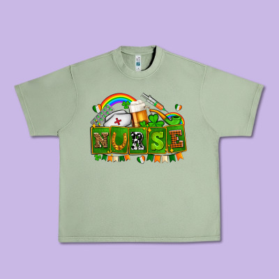 St Patricks Nurse Urban Heavy Tee Designed By Adodesignshop