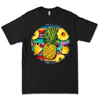 Black pineapple leopard Premium Tee - BarkalooDesign