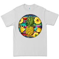 Dove Grey pineapple leopard Premium Tee - BarkalooDesign
