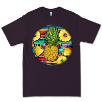 Plum pineapple leopard Premium Tee - BarkalooDesign