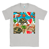 Moon Dust tortoise watermelon beach seamless pattern Classic Tee - BundleAndBundleShop