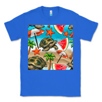 True Royal tortoise watermelon beach seamless pattern Classic Tee - BundleAndBundleShop