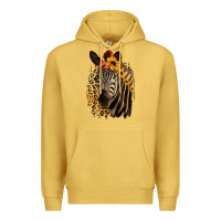 Antique Gold Zebra With Sunflowers Premium Hoodie - Bettercallsaul