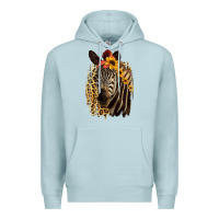 Blue Mist Zebra With Sunflowers Premium Hoodie - Bettercallsaul