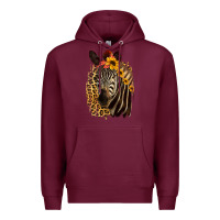 Burgundy Zebra With Sunflowers Premium Hoodie - Bettercallsaul