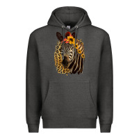 Charcoal Heather Zebra With Sunflowers Premium Hoodie - Bettercallsaul