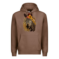 Chestnut Zebra With Sunflowers Premium Hoodie - Bettercallsaul