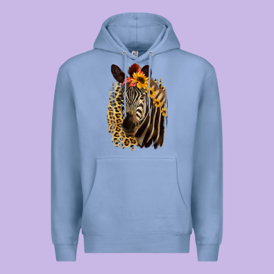 Zebra With Sunflowers Premium Hoodie Designed By Bettercallsaul