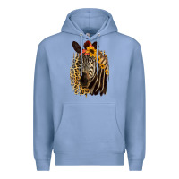 Colony Blue Zebra With Sunflowers Premium Hoodie - Bettercallsaul