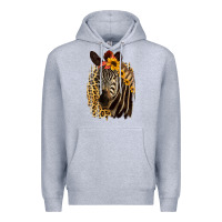 Heather Grey Zebra With Sunflowers Premium Hoodie - Bettercallsaul