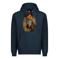 Navy Zebra With Sunflowers Premium Hoodie - Bettercallsaul