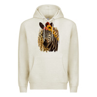 Oatmeal Heather Zebra With Sunflowers Premium Hoodie - Bettercallsaul