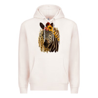 Pale Pink Zebra With Sunflowers Premium Hoodie - Bettercallsaul
