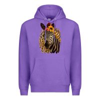 Purple Zebra With Sunflowers Premium Hoodie - Bettercallsaul