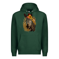 Sports Green Zebra With Sunflowers Premium Hoodie - Bettercallsaul