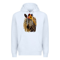 White Zebra With Sunflowers Premium Hoodie - Bettercallsaul