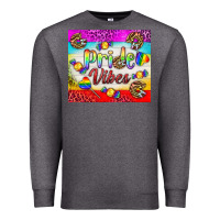 Charcoal Heather Pride Vibes LGBTQ+ Tumbler Premium Sweatshirt - BundleAndBundleShop