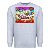 Heather Grey Pride Vibes LGBTQ+ Tumbler Premium Sweatshirt - BundleAndBundleShop
