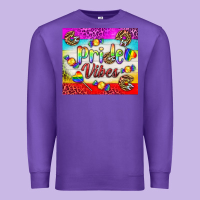 Pride Vibes Lgbtq+ Tumbler Premium Sweatshirt Designed By Bundleandbundleshop