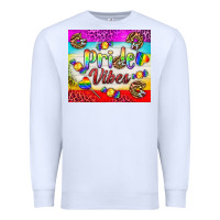 White Pride Vibes LGBTQ+ Tumbler Premium Sweatshirt - BundleAndBundleShop