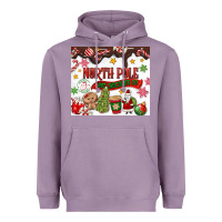 Lavender North Pole Hot Chocolate christmas Heavyweight Hoodie - MaliasSmallBusiness